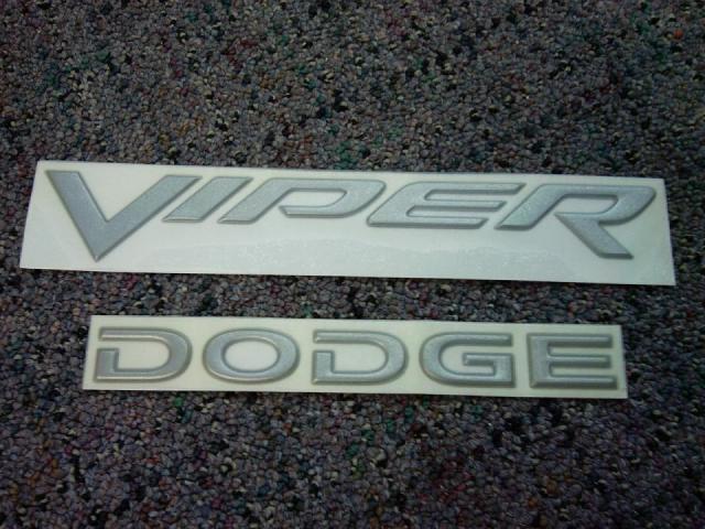 Silver \"Dodge Viper\" Rear Decal Set